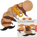 Cork Mustache Coasters